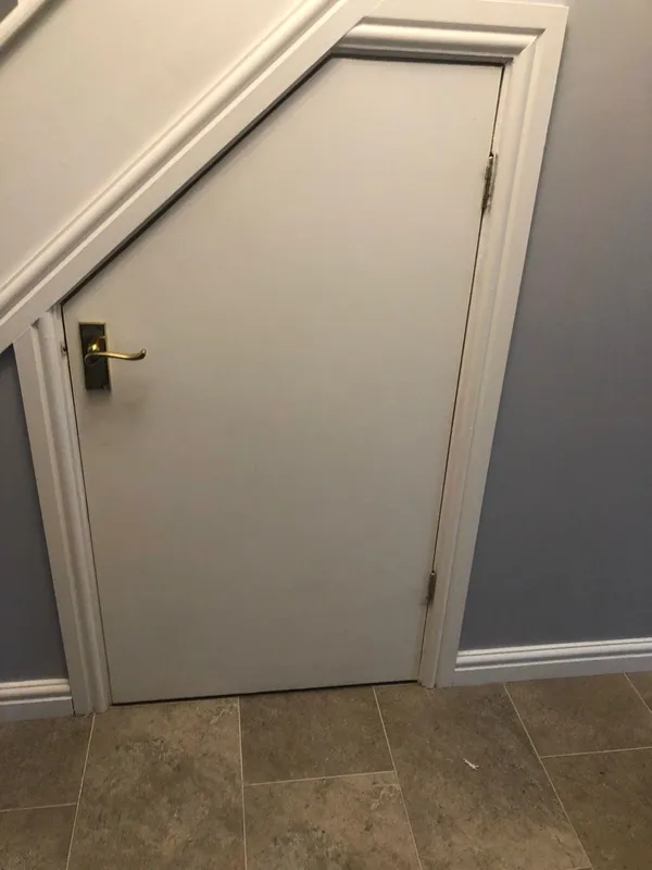 fitted door for under stairs storage